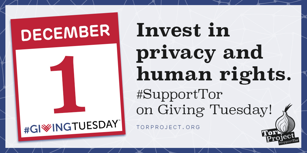 Celebrate giving Tuesday with Tor